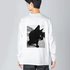 HFのHF 波止場の猫ちゃん フォトプリント Big Long Sleeve T-Shirt