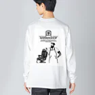 月詩のbarber shop ビッグシルエットロングスリーブTシャツ