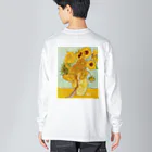 HermannStrasseのゴッホとレオパードゲッコー：バックプリント Big Long Sleeve T-Shirt