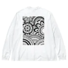 Feeling art 013☻のモノクロ Big Long Sleeve T-Shirt