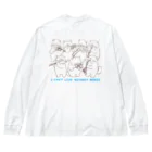 coeur.yu（クードットユー）の  音楽なしじゃ生きていけない（ロゴカラー：ブルー） Big Long Sleeve T-Shirt