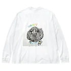 パート主婦しずかのオリジナルイラストグッズのカラスのハッピー Big Long Sleeve T-Shirt