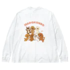 BUBUのHADAKANBOなわんこ達 ビッグシルエットロングスリーブTシャツ