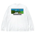 コウシュウペンの山梨の風景 ビッグシルエットロングスリーブTシャツ