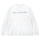 chiakingnetのthis is the one Tシャツ&グッズ ブラックプリント ビッグシルエットロングスリーブTシャツ