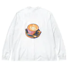 Kyoshimasaのカフェ好き Big Long Sleeve T-Shirt