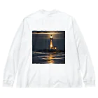 夜景ショップの幻想的な灯台のグッズ Big Long Sleeve T-Shirt