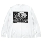 Skull sectionのドクロとバイク Big Long Sleeve T-Shirt