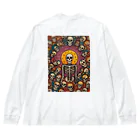 Skull sectionの月とドクロ Big Long Sleeve T-Shirt