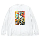 UkoSaxyアゲアゲグッズのUkoSaxyアゲアゲグッズ復刻版 Big Long Sleeve T-Shirt