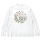 NATTOMOのキュートなマーメイド Big Long Sleeve T-Shirt