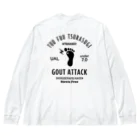 kg_shopの[★バック] GOUT ATTACK (文字ブラック) Big Long Sleeve T-Shirt