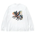 FUMYの雅彩ペガサス - Gasa Pegasus Big Long Sleeve T-Shirt