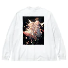 AQUAMETAVERSEのワクワクしながら宇宙の外に旅立つ天使たち アメジスト 2846 Big Long Sleeve T-Shirt