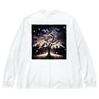 cray299の夜に輝く桜吹雪 Big Long Sleeve T-Shirt