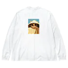 AQUAMETAVERSEの箱からのぞいている子猫　ラフルール　1859 Big Long Sleeve T-Shirt