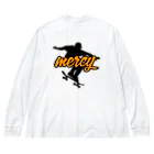 MERCYの🛹スケートボードC バックプリント Big Long Sleeve T-Shirt