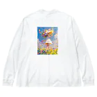 AQUAMETAVERSEの花のささやき　ラフルール　1859 ビッグシルエットロングスリーブTシャツ