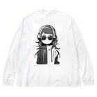 owl's shopのツートーンしてみたり Big Long Sleeve T-Shirt