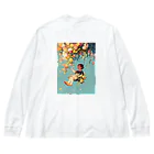 AQUAMETAVERSEの花ブランコに揺られ喜ぶ女の子　ラフルール　1859 Big Long Sleeve T-Shirt