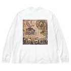 JapaneseArt Yui Shopの古代人の未来設計 Big Long Sleeve T-Shirt