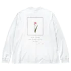 rilybiiの🍧 Strawberry Shaved Ice Tulip . ビッグシルエットロングスリーブTシャツ