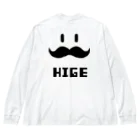 トシゾーのSUZURIのとこのヒゲHIGE（黒） Big Long Sleeve T-Shirt