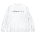 馬の絵の画家　斉藤いつみのサラブレッドの肖像画ロング Big Long Sleeve T-Shirt