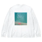 ツチブタすい臓商店のPOOLであそびたい（ワンポイント・背面プリント） Big Long Sleeve T-Shirt