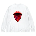 fashion Y2FYのDoodle Mouth ビッグシルエットロングスリーブTシャツ