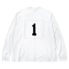 MKD3の野球:背番号1番、投手Tシャツ‼ ビッグシルエットロングスリーブTシャツ