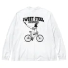 nidan-illustrationの"SWEET STEEL Cycles" #2 ビッグシルエットロングスリーブTシャツ