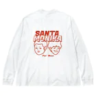 サンタモニカ　マイムのSANTAMONIKA レッド ビッグシルエットロングスリーブTシャツ