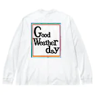 good weather dayのgoodweatherday_ロゴビッグロンT ビッグシルエットロングスリーブTシャツ