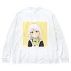 れれさんのおたからや🌼のれれちゃん　ビッグシルエットロングTシャツ （新アイコン記念） Big Long Sleeve T-Shirt