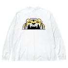 イラスト MONYAAT のバックプリント トラがガーーーーーーッ！A Big Long Sleeve T-Shirt