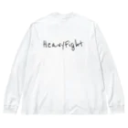 HFのHF バックロゴ　ブラック Big Long Sleeve T-Shirt