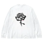 紅空月(kouzuki)designの和筆薔薇 Big Long Sleeve T-Shirt