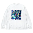 夢現堂 mugen-douの🛸ネオフュ〜チャ〜 Big Long Sleeve T-Shirt