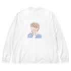 613の線画　ショートカット女の子 Big Long Sleeve T-Shirt