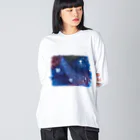 美夜乃闇の深海の宇宙 ビッグシルエットロングスリーブTシャツ