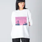 美夜乃闇の夢見心地 月に Big Long Sleeve T-Shirt