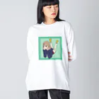 世夏綾那のレトロ韓国ガール♡ ビッグシルエットロングスリーブTシャツ