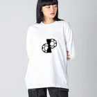 森澤勇司Yuji Morisawaのモノクロコツヅミ Big Long Sleeve T-Shirt