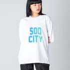 JIMOTOE Wear Local Japanの曽於市 SOO CITY Big Long Sleeve T-Shirt
