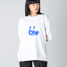 バイクばっかの青 Big Long Sleeve T-Shirt