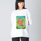 100 Papageno Storyの飛べない鳥のかけるん Big Long Sleeve T-Shirt