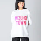 JIMOTOE Wear Local Japanの瑞穂町 MIZUHO TOWN Big Long Sleeve T-Shirt