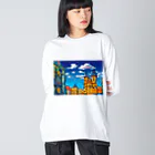 GALLERY misutawoのチェコ プラハの天文時計とティーン教会 Big Long Sleeve T-Shirt