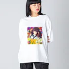 chicodeza by suzuriの花の女の子 Big Long Sleeve T-Shirt